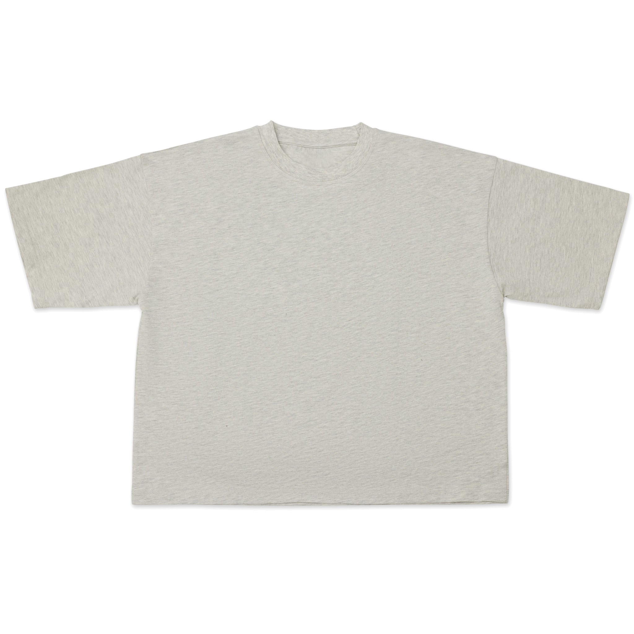 Cotton Collective Heather Grey Drop Crop S/S Tee 7.0oz, flat lay