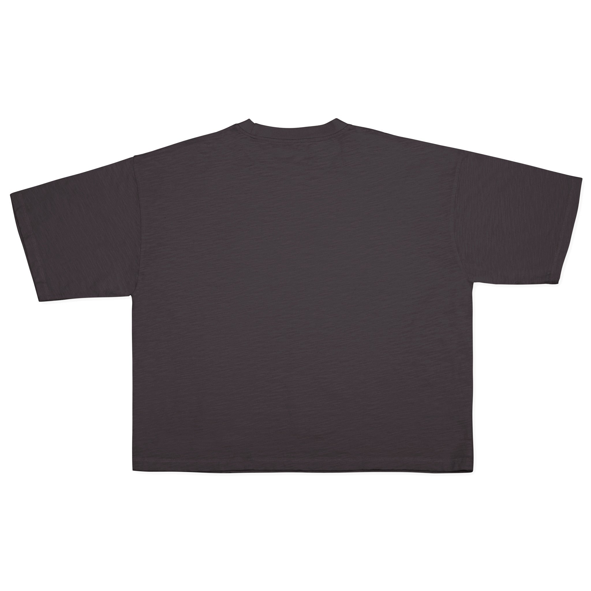 Cotton Collective Slub Pirate Black 7.0 oz Drop Crop S/S Tee, flat lay