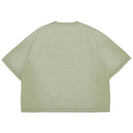 Cotton Collective Slub Vintage Sage 7.0 oz Drop Crop S/S Tee Back View