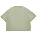 Cotton Collective Slub Vintage Sage 7.0 oz Drop Crop S/S Tee Back View