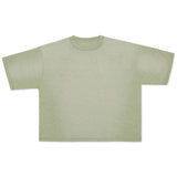 Cotton Collective Slub Vintage Sage 7.0 oz Drop Crop S/S Tee, flat lay