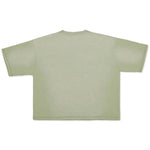 Cotton Collective Slub Vintage Sage 7.0 oz Drop Crop S/S Tee, flat lay