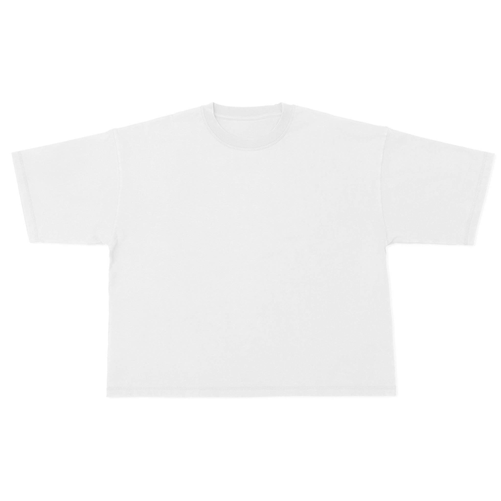 Cotton Collective Blanc White Drop Crop S/S Tee 7.0oz, flat lay