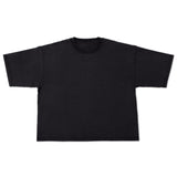 Cotton Collective Limo Black Drop Crop S/S Tee 7.0oz, flat lay