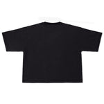 Cotton Collective Limo Black Drop Crop S/S Tee 7.0oz, flat lay