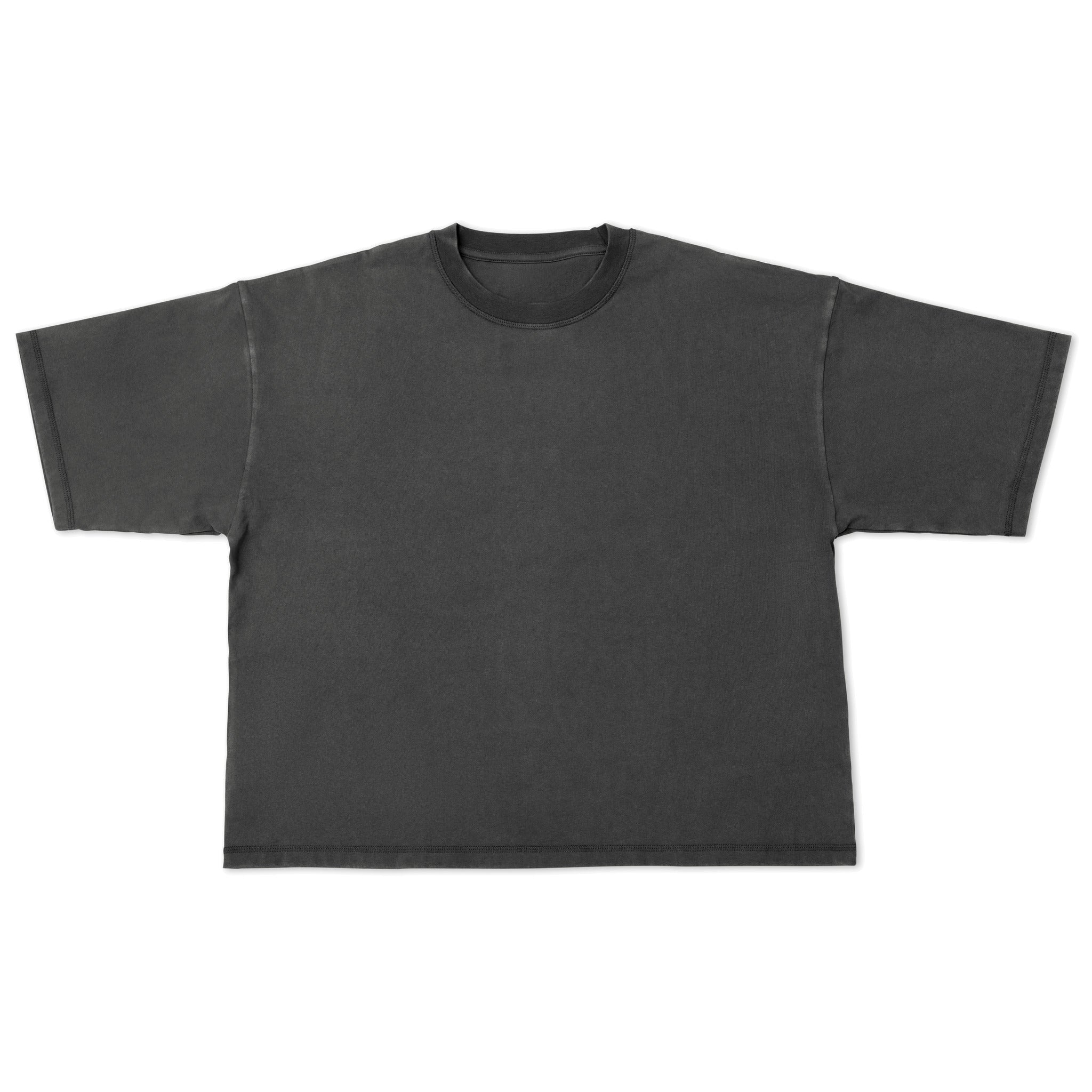 Cotton Collective Vintage Black Drop Crop S/S Tee 7.0oz, flat lay