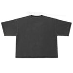 Cotton Collective Vintage Black Drop Crop S/S Tee 7.0oz, flat lay