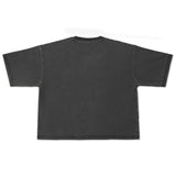 Cotton Collective Vintage Black Drop Crop S/S Tee 7.0oz, flat lay