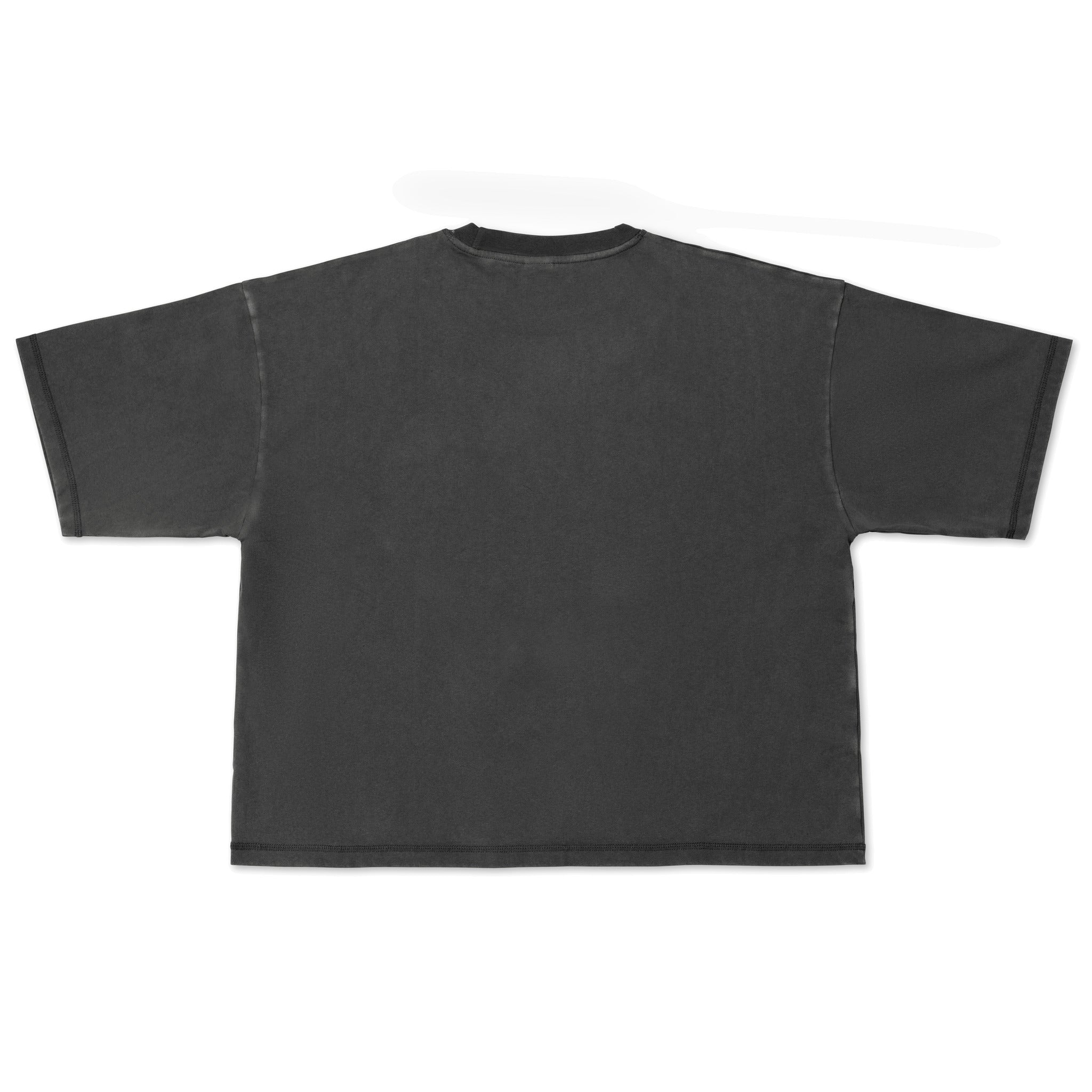 Cotton Collective Vintage Black Drop Crop S/S Tee 7.0oz, flat lay
