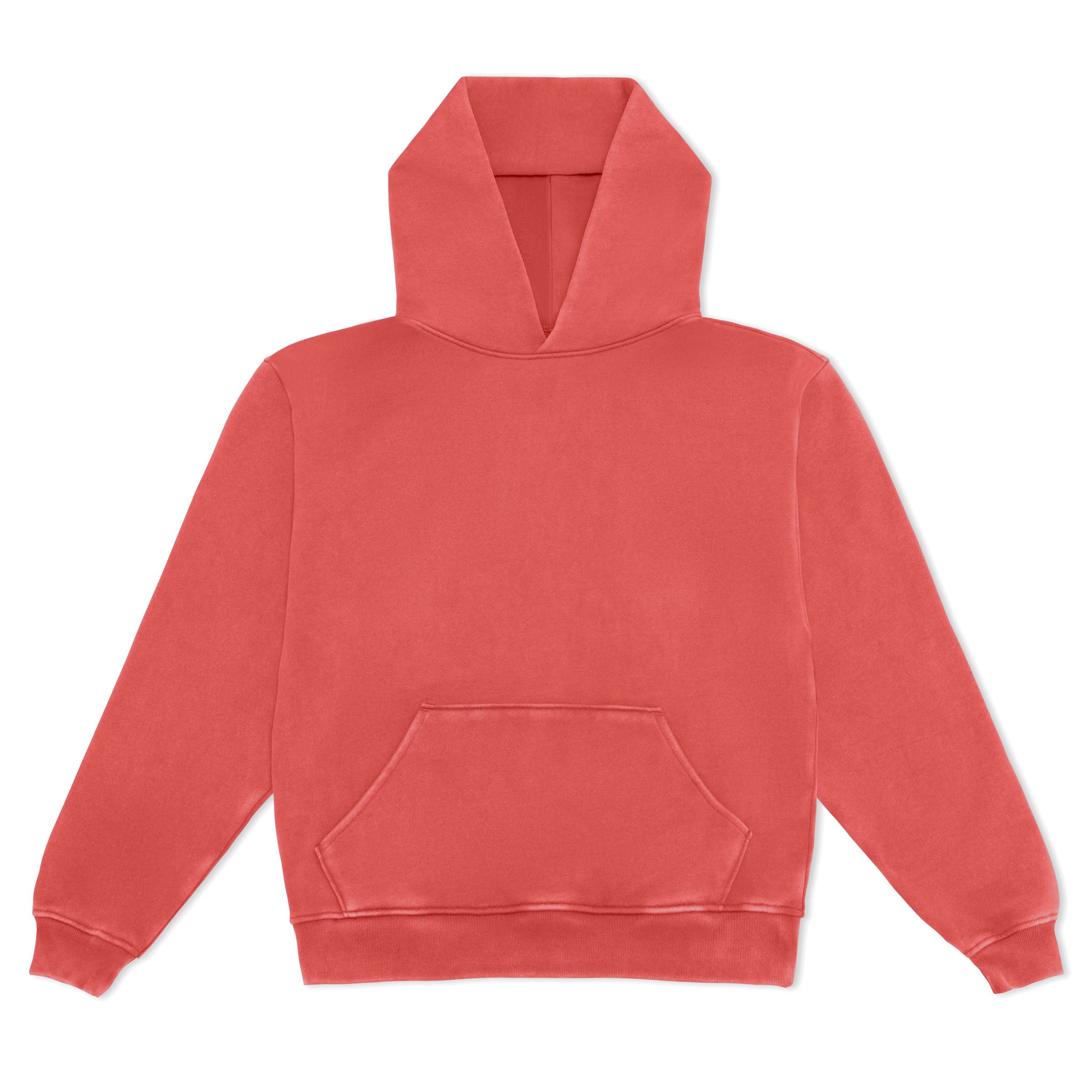 Cotton Collective Vintage Red 11oz Oversized Hoodie Front View