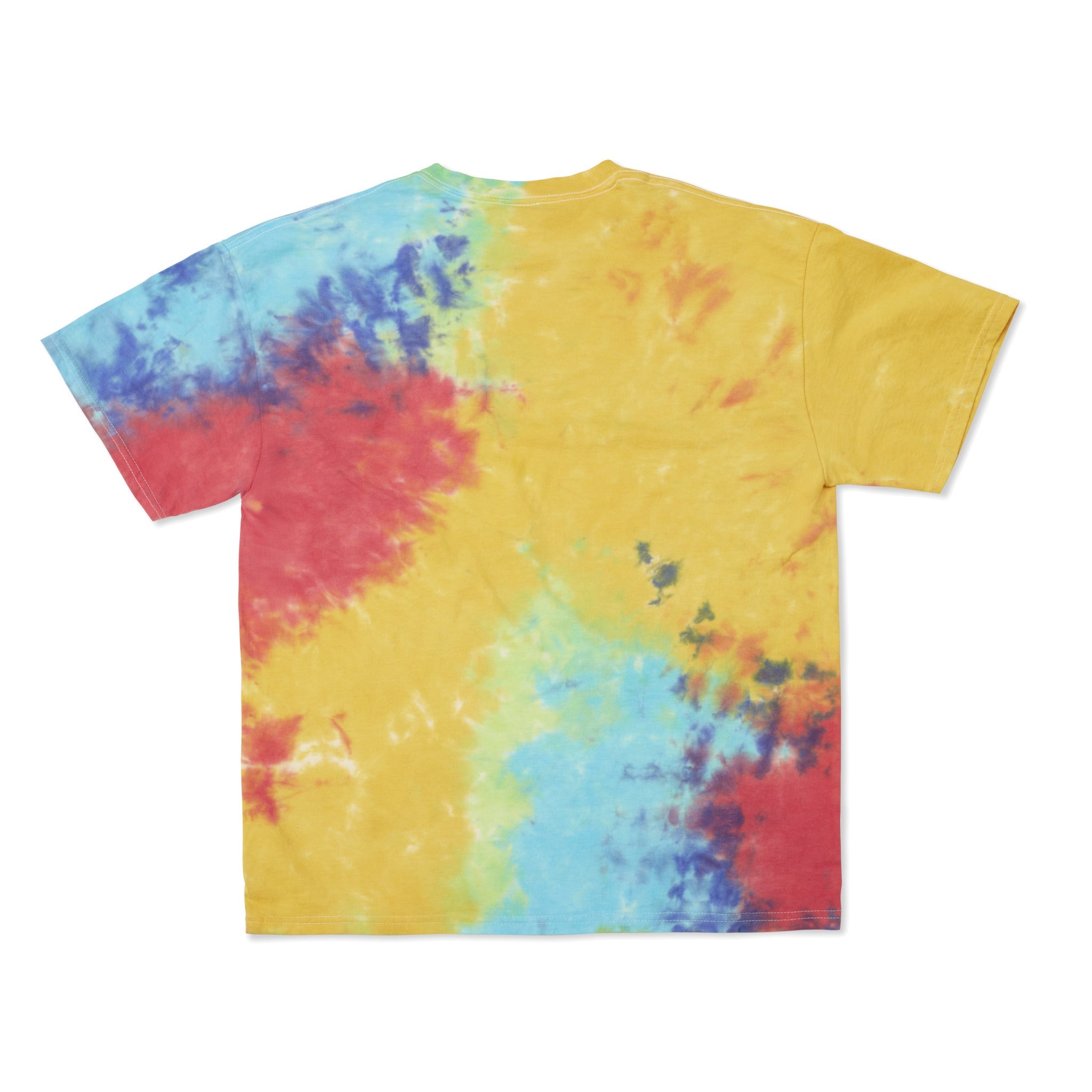 Cotton Collective Cloud Blue Red Yellow Tour S/S Tee 6.0oz, flat lay