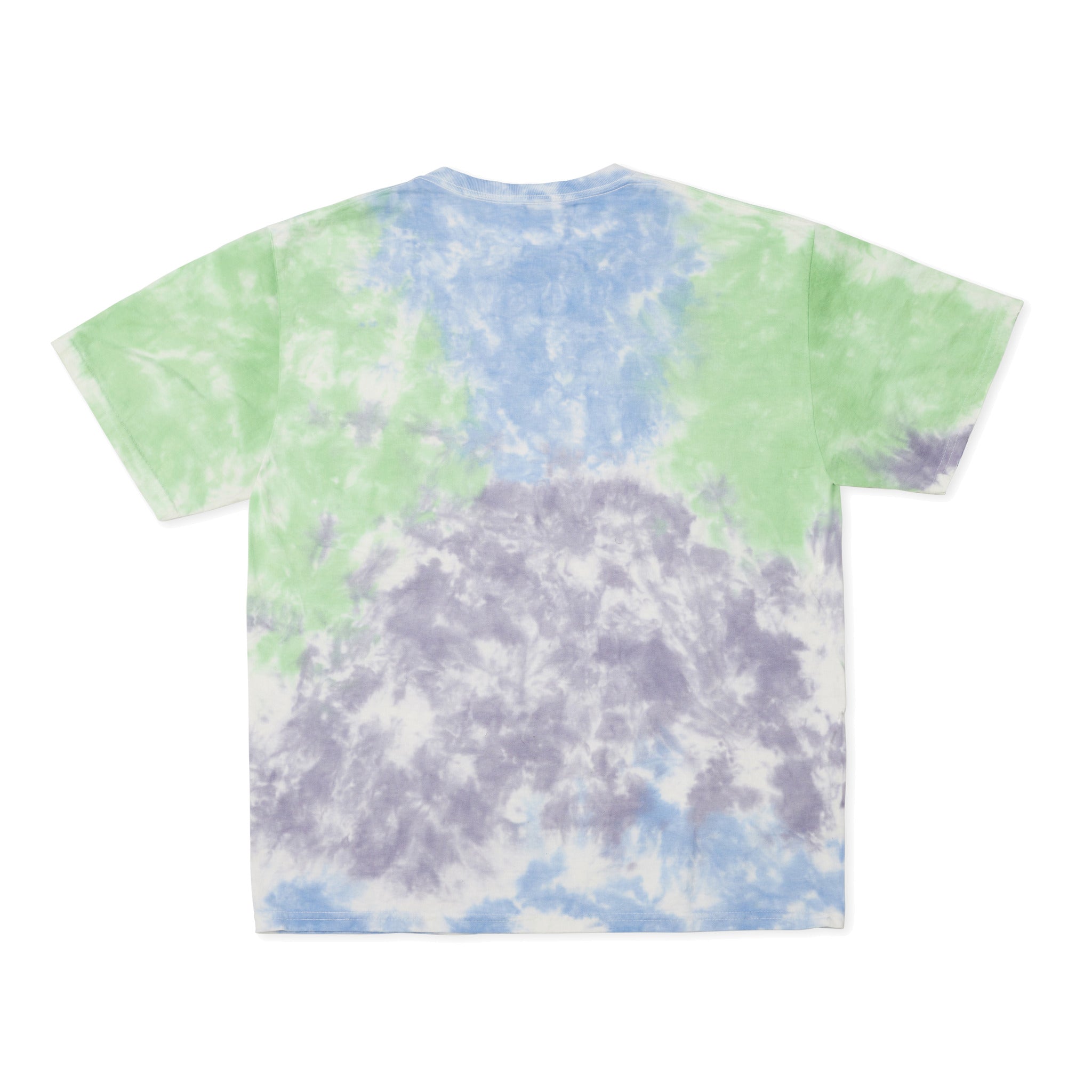 Cotton Collective Cloud Green Grey Blue Tour S/S Tee 6.0oz, flat lay