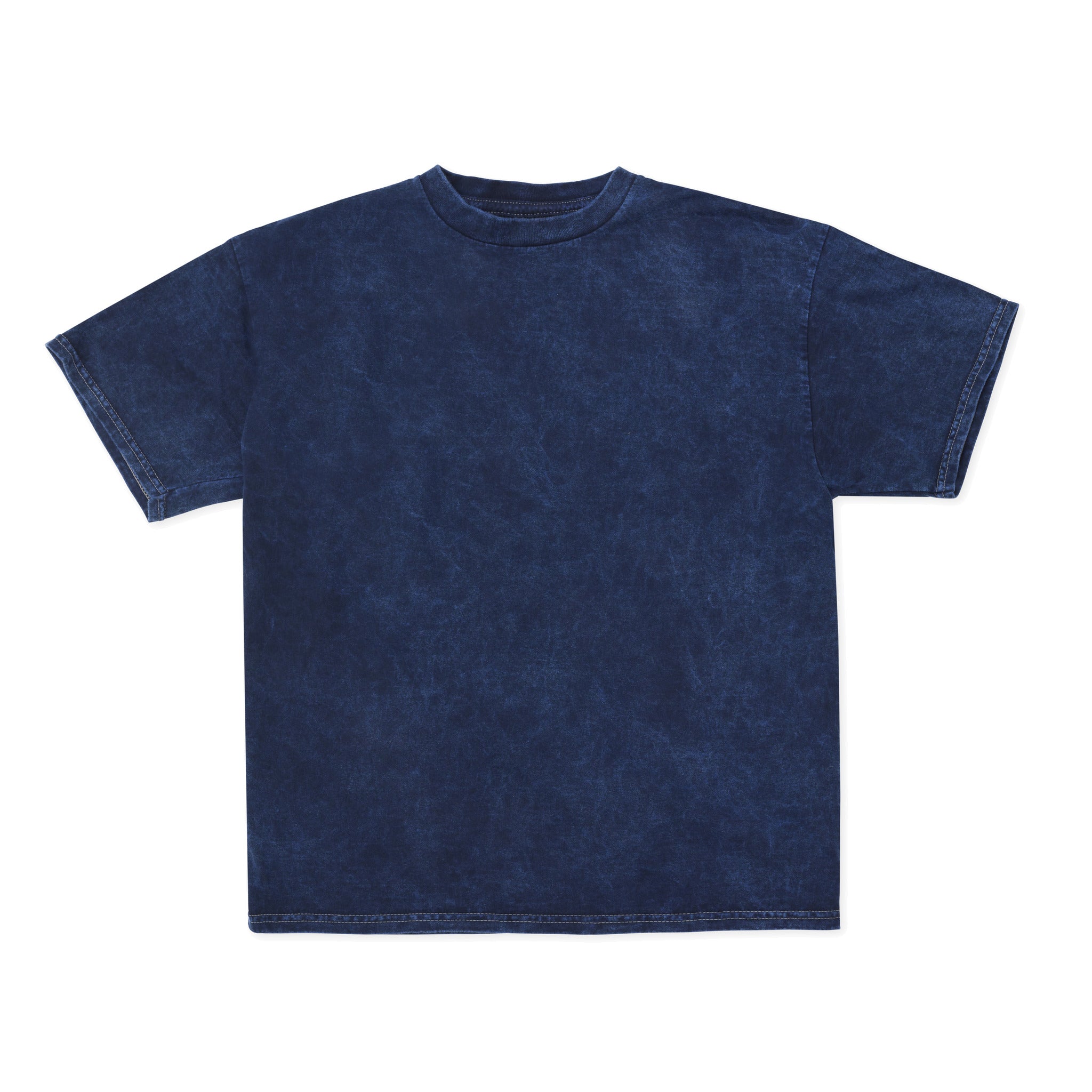 Cotton Collective Mineral Navy Tour S/S Tee 6.0oz, flat lay