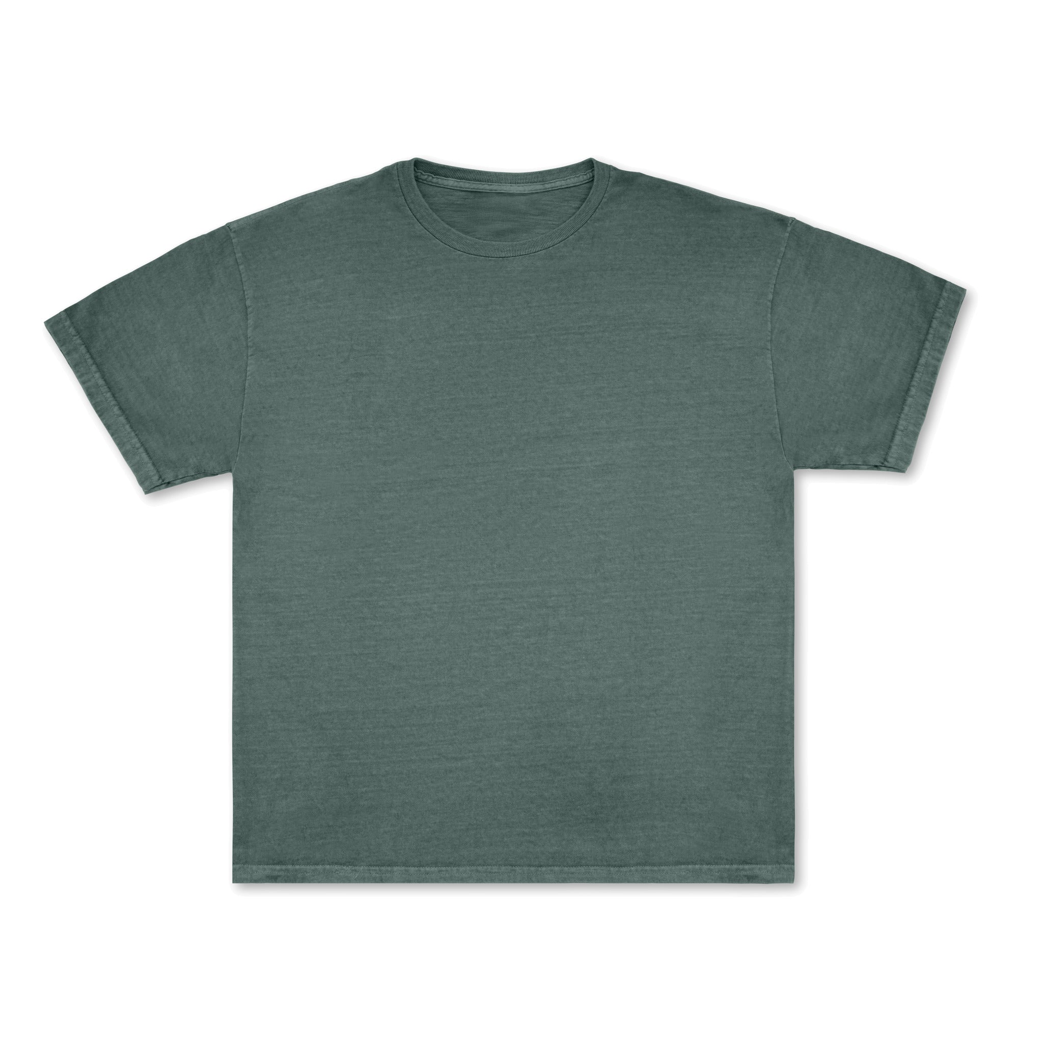 Cotton Collective Vintage Spruce Green 6.0 oz Tour S/S Tee, flat lay