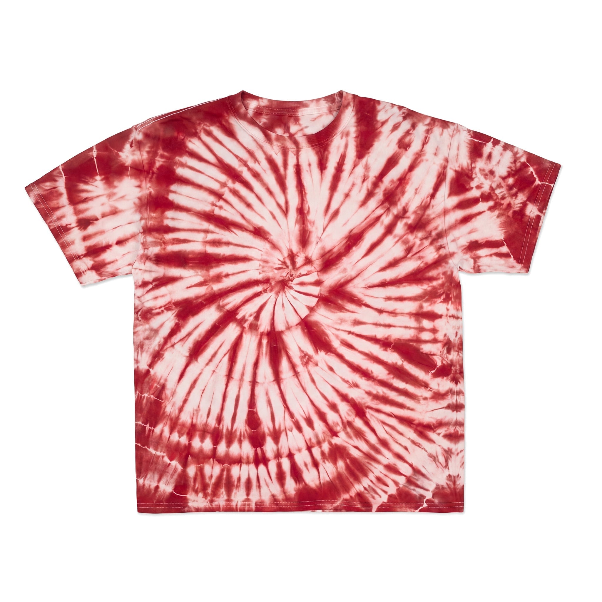 Cotton Collective Spiral Scarlet 6.0 oz Tour S/S Tee, flat lay