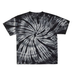 Cotton Collective Spiral Black Grey Tour S/S Tee 6.0oz, flat lay