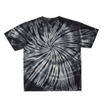 Cotton Collective Spiral Black Grey Tour S/S Tee 6.0oz, flat lay