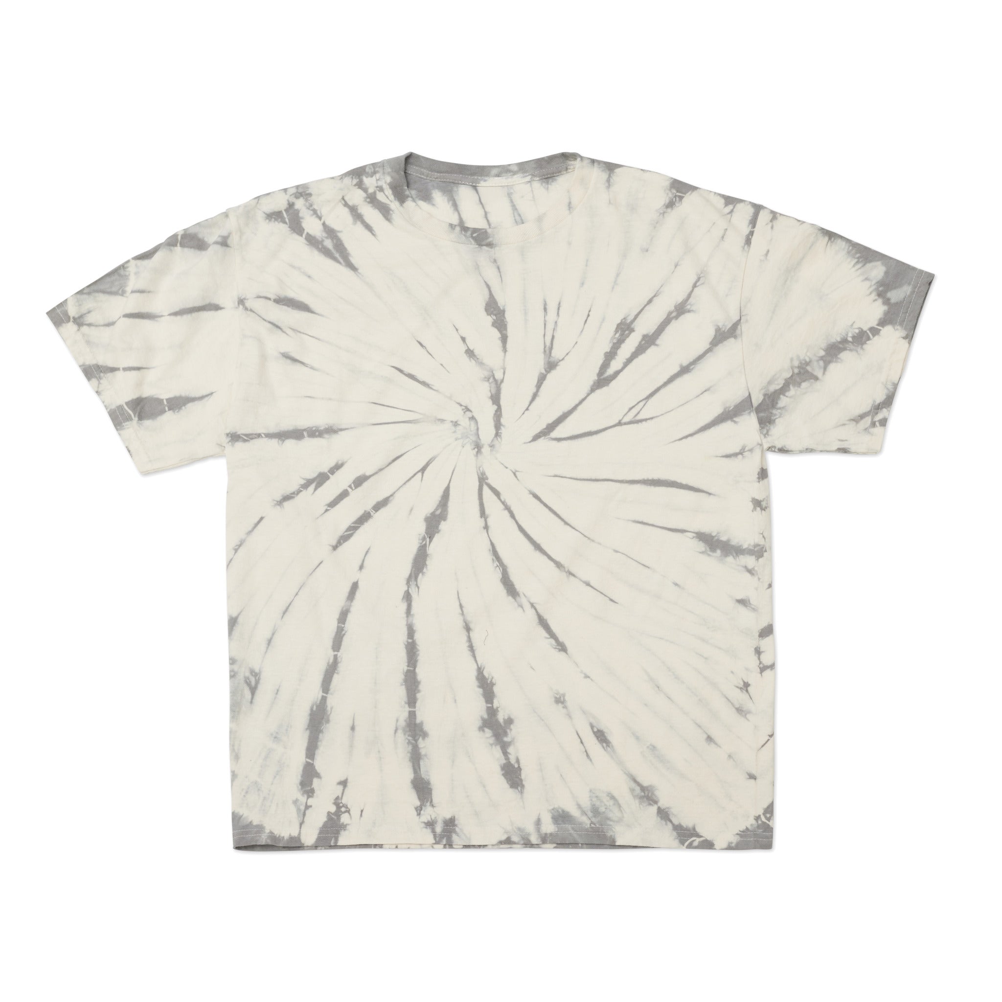 Cotton Collective Spiral Grey White Tour S/S Tee 6.0oz, flat lay