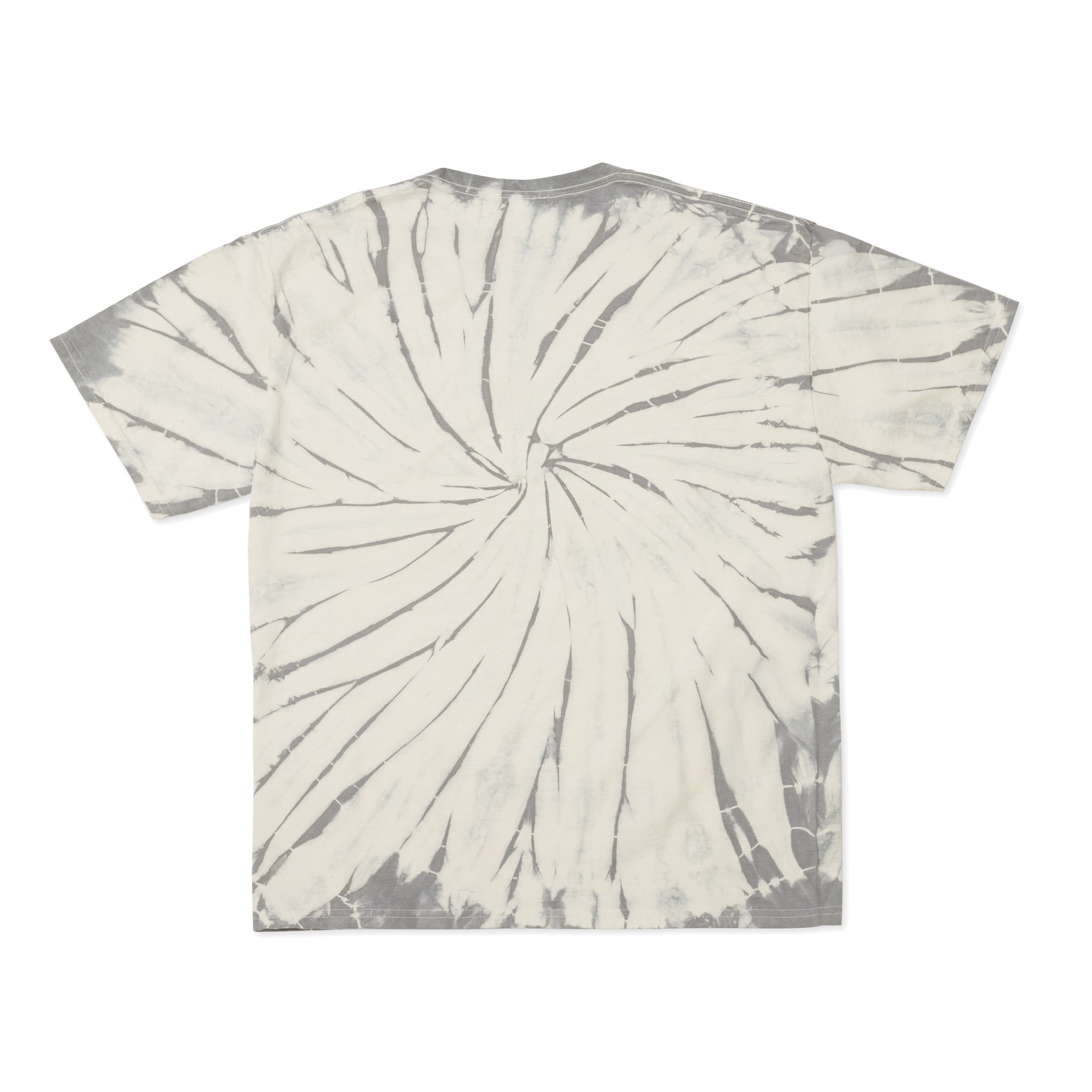 Cotton Collective Spiral Grey White Tour S/S Tee 6.0oz, flat lay