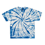 Cotton Collective Spiral Kansas Blue 6.0 oz Tour S/S Tee, flat lay