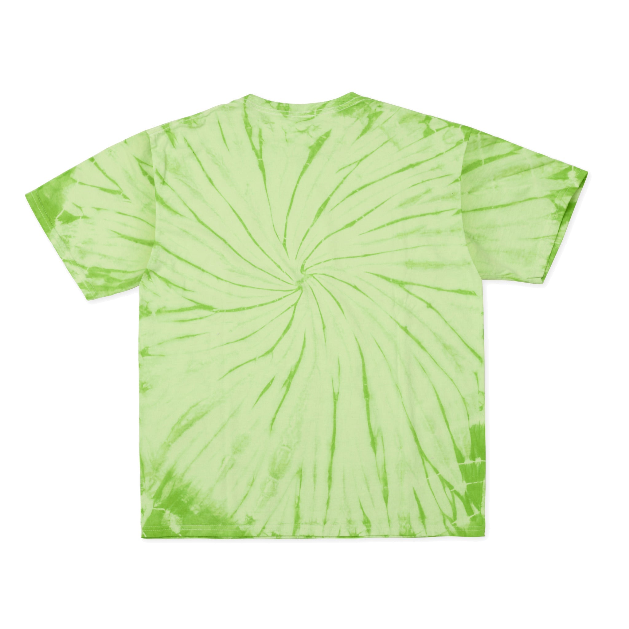 Cotton Collective Spiral Lime Green Tour S/S Tee 6.0oz, flat lay