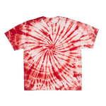 Cotton Collective Spiral Ohio Red 6.0 oz Tour S/S Tee, flat lay