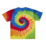 Cotton Collective Spiral Rainbow Tour S/S Tee 6.0oz, flat lay