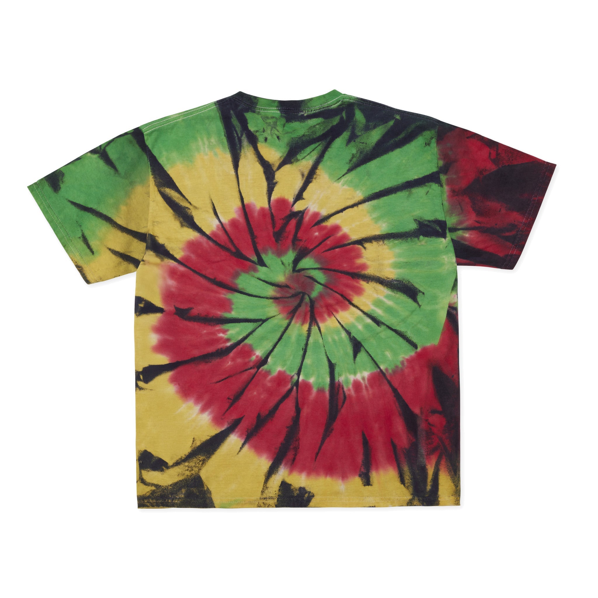 Cotton Collective Spiral Rasta Tour S/S Tee 6.0oz, flat lay