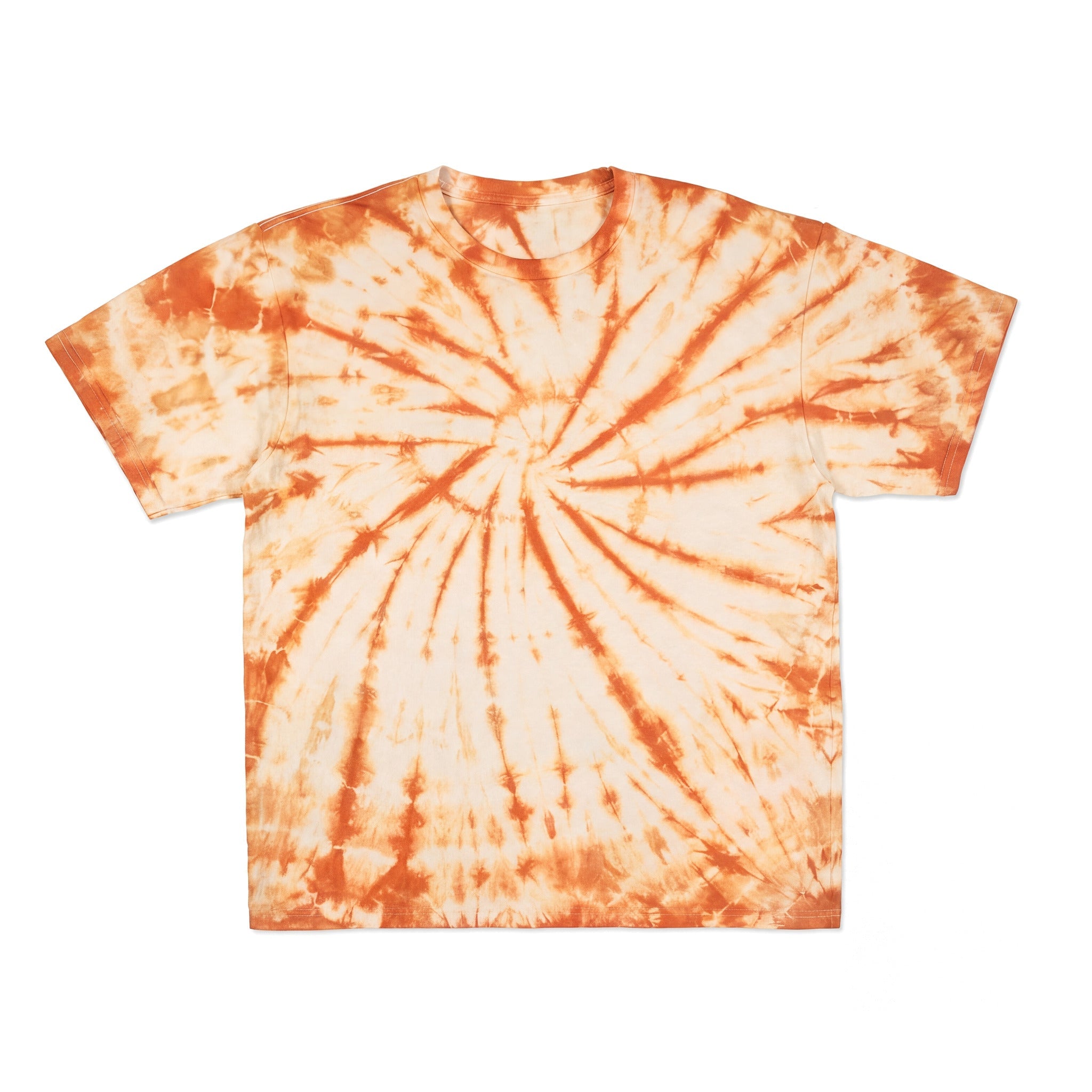 Cotton Collective Spiral Texas Orange 6.0 oz Tour S/S Tee, flat lay