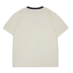 Cotton Collective Ringer Cream Navy 7.5 oz Oversized Box S/S Tee Back View