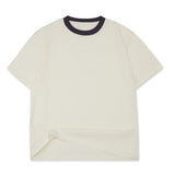 Cotton Collective Ringer Cream Navy 7.5 oz Oversized Box S/S Tee
