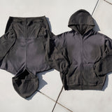 SPECIAL ZIP HOODIE 14 OZ (WASH) - CCZIP475PTS VINBLK - POTASSIUM BLACK