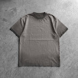 Cotton Collective Charcoal Oil Wash 6.5oz Daily Short Sleeve Tee, styled flat lay
