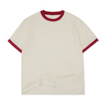 Cotton Collective Slub Cream Red 6.5oz Daily Short Sleeve Tee