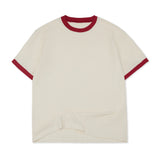 Cotton Collective Slub Cream Red 6.5oz Daily Short Sleeve Tee