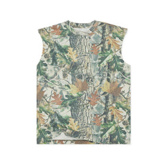 MUSCLE TEE 7.5 OZ  — Vintage Wood Camo