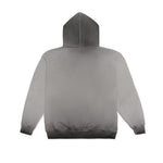 Cotton Collective Charcoal Oil Wash 14oz Special Zip Hoodie Back View
