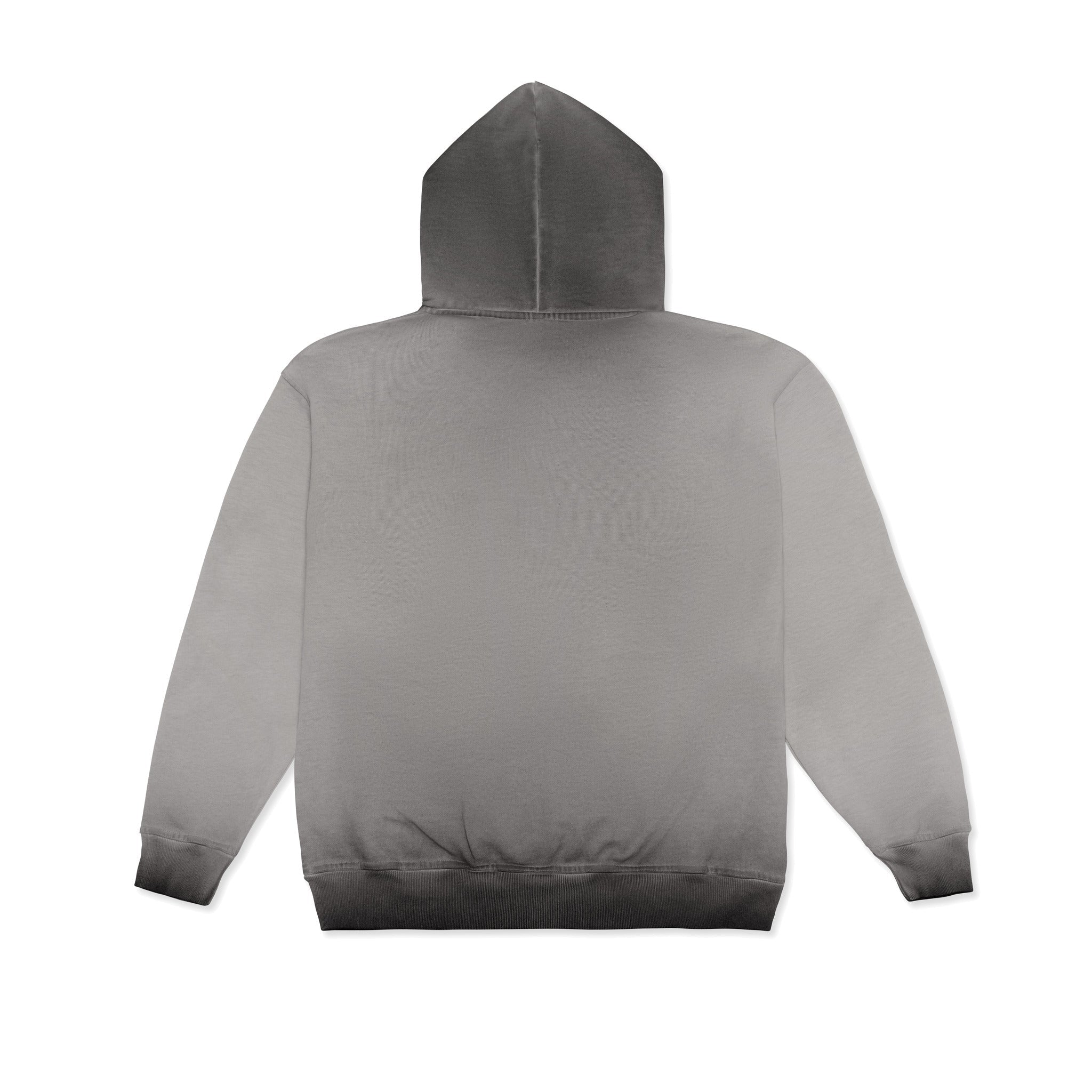 Cotton Collective Charcoal Oil Wash 14oz Special Zip Hoodie Back View