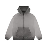 Cotton Collective Charcoal Oil Wash 14oz Special Zip Hoodie