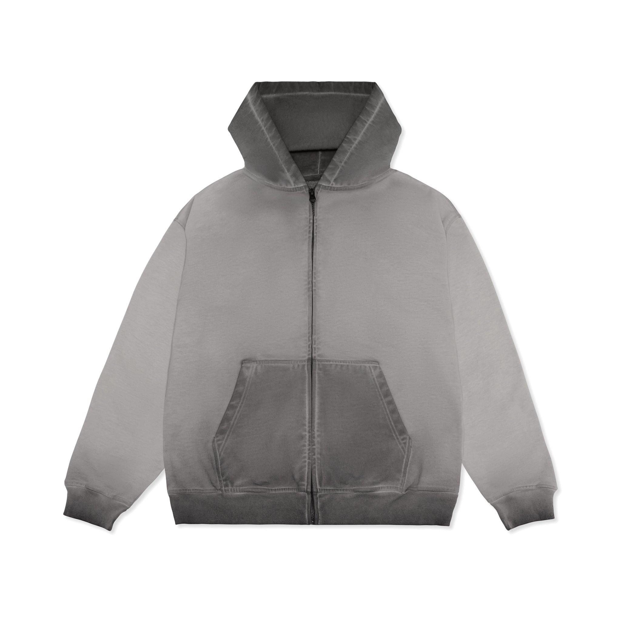 Cotton Collective Charcoal Oil Wash 14oz Special Zip Hoodie
