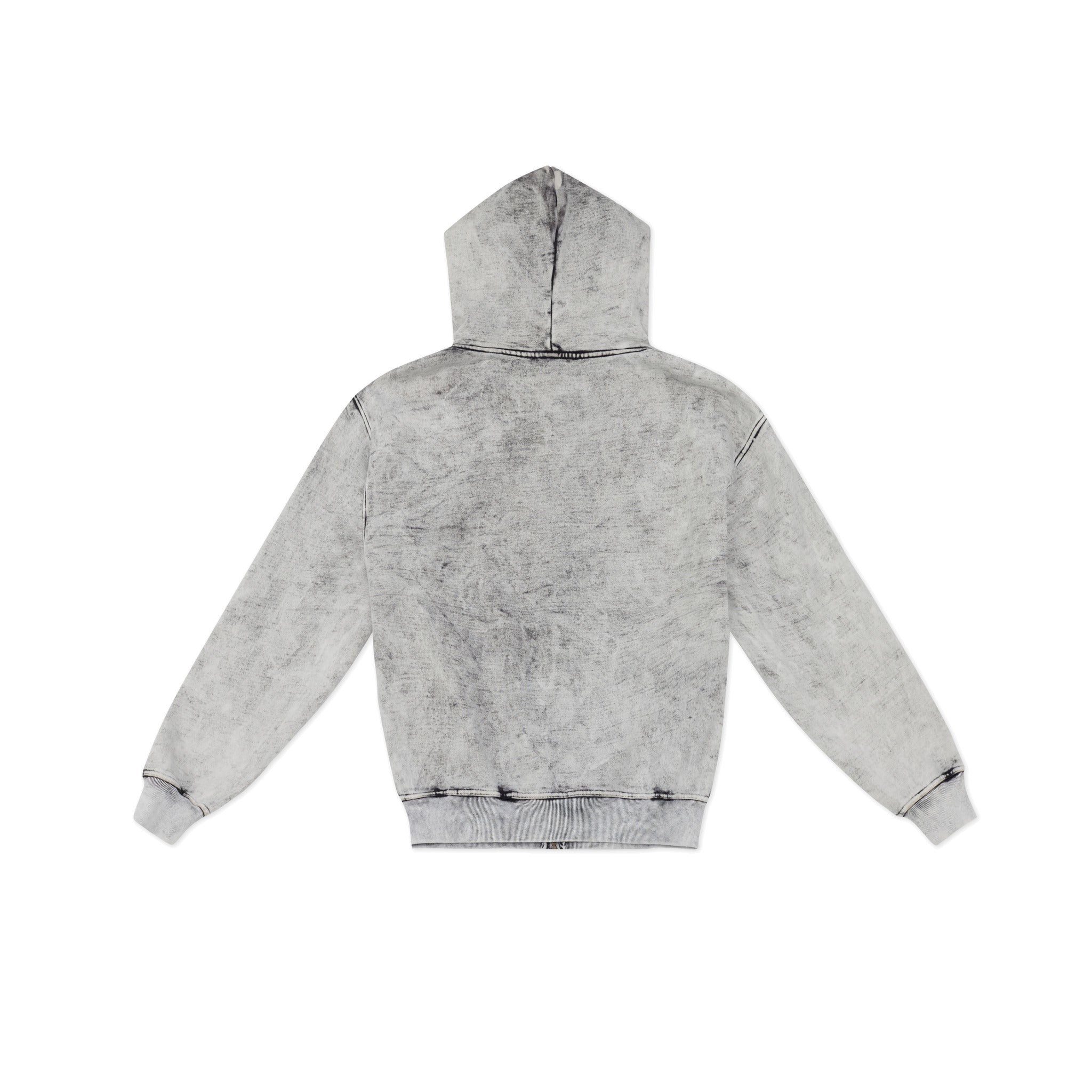 Cotton Collective Cement 14oz Special Zip Hoodie Back View