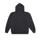 Cotton Collective Vintage Black 14oz Special Zip Hoodie Back View