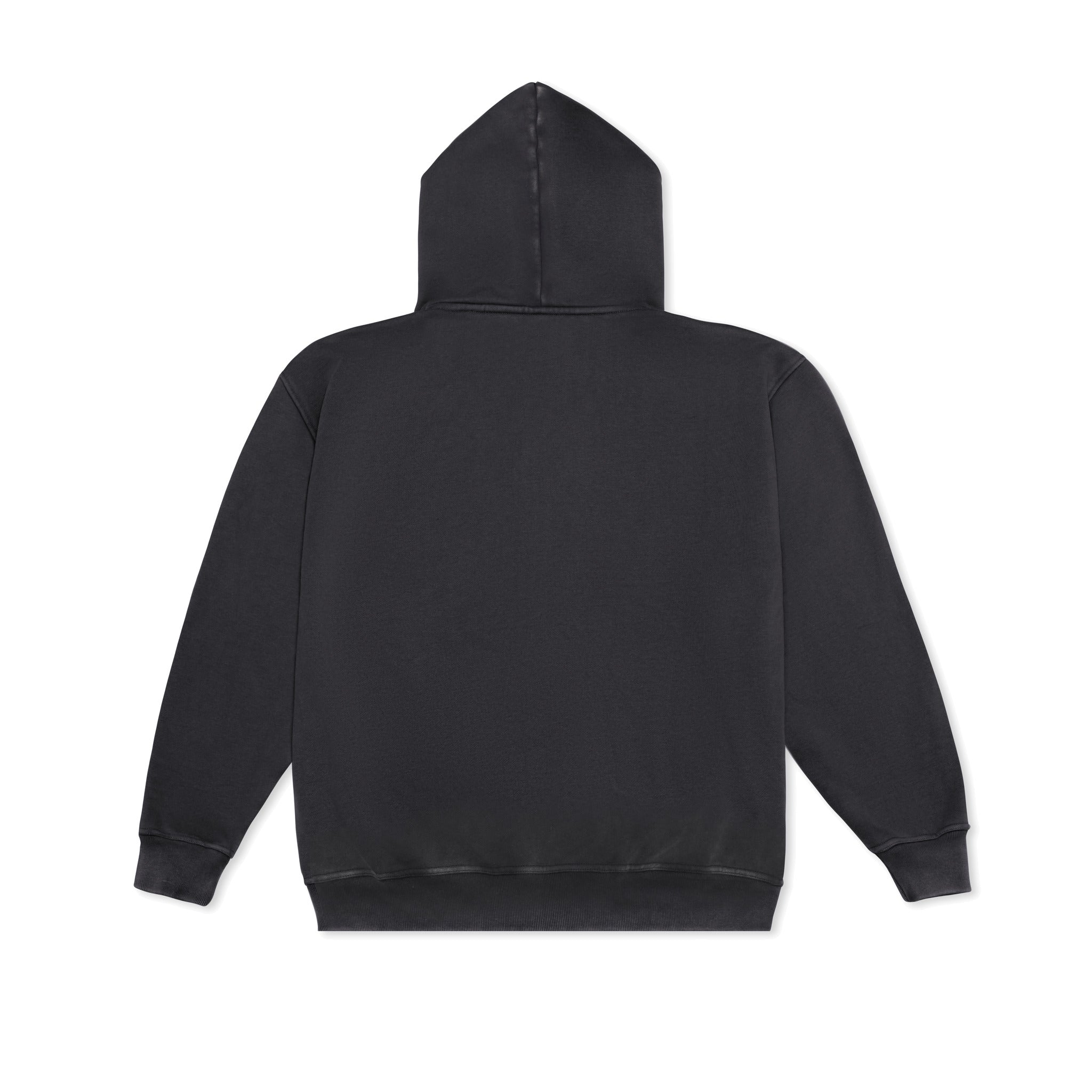 Cotton Collective Vintage Black 14oz Special Zip Hoodie Back View