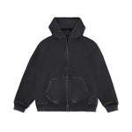 Cotton Collective Vintage Black 14oz Special Zip Hoodie