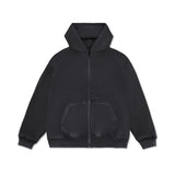 Cotton Collective Vintage Black 14oz Special Zip Hoodie
