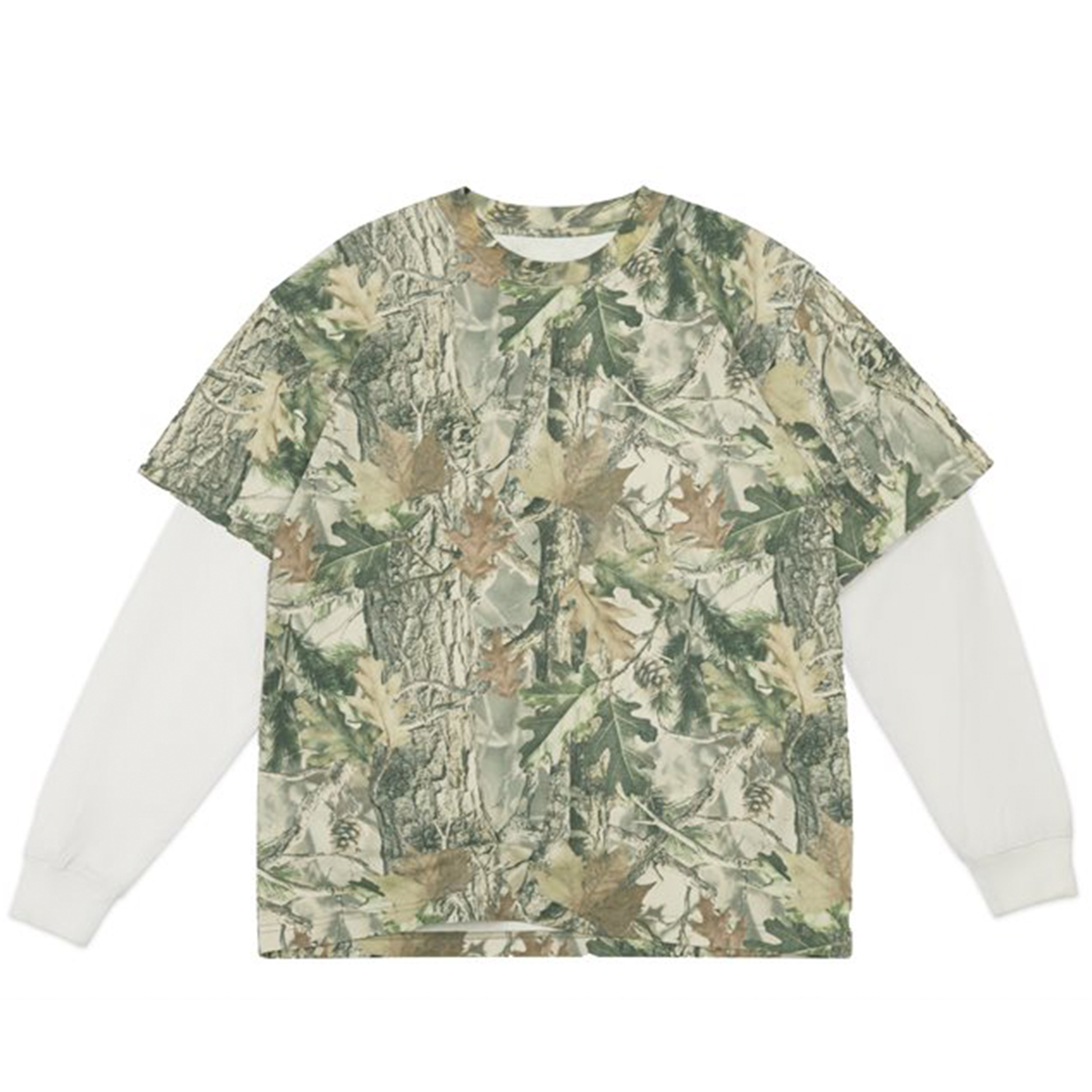 【she's daily】Camo Layered T-Shirt ★2color OVERSIZED BOX 2FER L/S TEE 7.5 OZ – cottoncollective.org