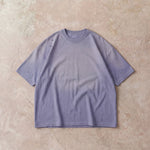 Cotton Collective Potassium Lilac Oversized Box S/S Tee 7.5oz, laid flat on concrete